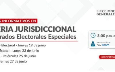 Impartirán talleres informativos en materia jurisdiccional para los JEE en el marco de las Elecciones Generales 2026